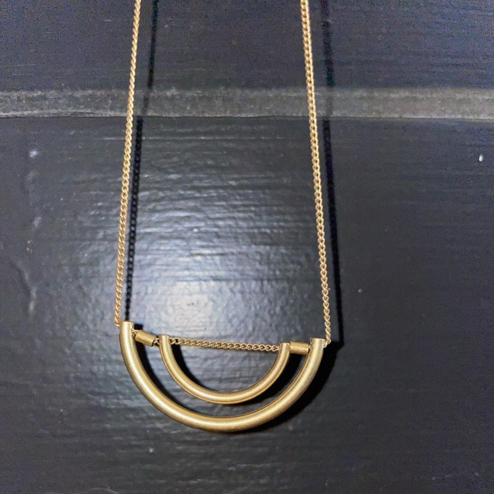 Madewell Gold Half Moon Necklace